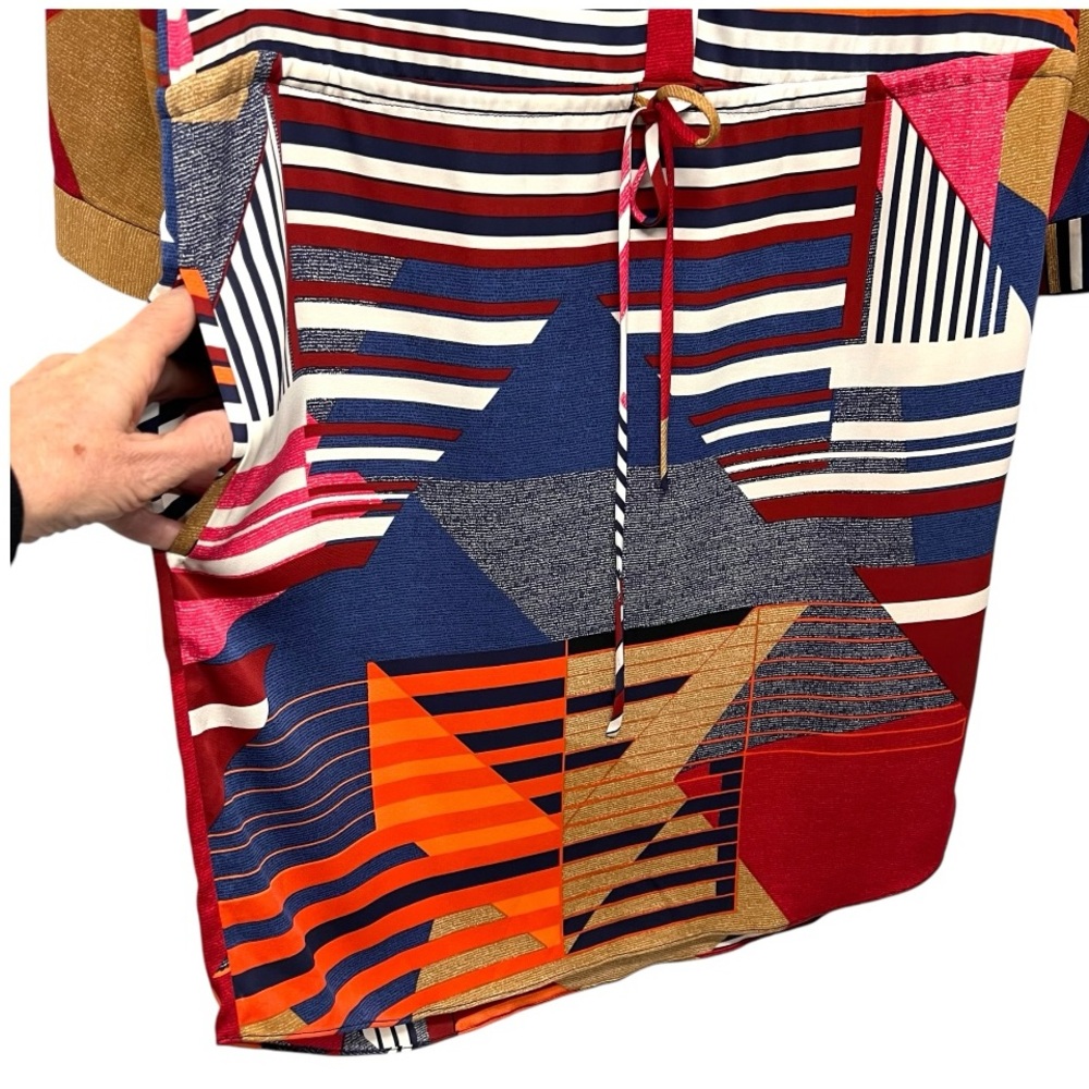 Diane Von Furstenberg Freya Silk Blend Colorful Abstract Shift Dress Women’s 8 - Picture 7 of 15